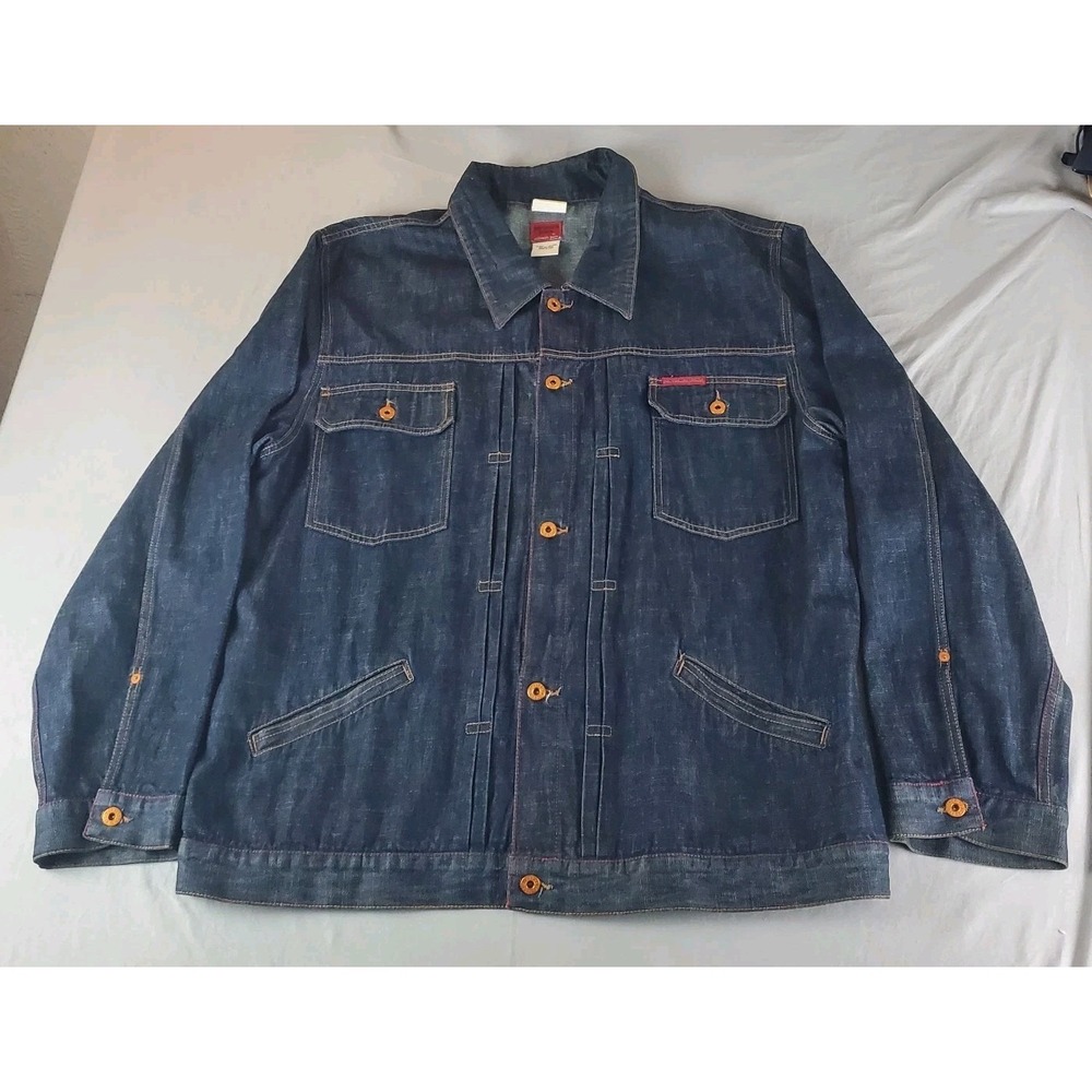 Vintage Parasuco Jeans Denim Jacket Mens XXL Blue Italy Y2K